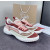 Christian Louboutin Pink‑Burgundy Chunky Bubble‑Sole Lace‑Up Sneakers