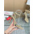 Christian Louboutin Beige Leather Gold‑Spiked Ankle‑Strap Sandal 100mm heel