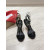Christian Louboutin Black Satin 100mm Gold‑Sculpted Heel Ankle‑Strap Sandals