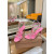 Christian Louboutin Bright Pink Leather Studded Crisscross Slingback High Heel Sandals 100mm heel