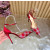 Christian Louboutin Red Satin Checkered Crystal‑Embellished 100mm Stiletto Heel Ankle‑Strap Pumps