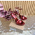 Christian Louboutin Metallic Red Patent Ankle‑Strap Platform High‑Heel Sandals 120mm heel