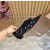 Christian Louboutin Black Mesh Pearl Crystal‑Embellished Pointed‑Toe Flat Pumps