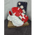 Christian Louboutin White Bubble‑Sole Lace‑Up Chunky Sneakers Red Inner Lining