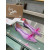 Christian Louboutin Purple Transparent PVC Pink Bow Crystal Pointed‑Toe Flat Pumps