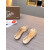 Christian Louboutin Clear Strap Crystal‑Embellished Gold Flat Slide Sandals