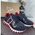 Christian Louboutin Navy‑Black Color‑Block Lace‑Up Sneakers Red Shark‑Tooth Sole