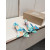 Christian Louboutin Tie‑Dye Satin Bow Mule Kitten Heel Sandals