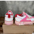 Christian Louboutin Pink White Mixed‑Media Spiked Low‑Top Sneakers