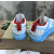 Christian Louboutin Light‑Blue‑White Spiked Platform Low‑Top Sneakers