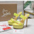 Christian Louboutin Neon Yellow Patent 150mm Clear‑Strap Platform Mule Heels