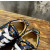 Christian Louboutin Navy Snake‑Print Gold‑Spiked Low‑Top Sneakers