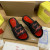 Christian Louboutin Black Red Logo‑Print Spiked Slide Sandals Red Footbed