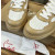 Christian Louboutin Tan‑White Leather Mesh Spiked Platform Low‑Top Sneakers