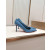 Christian Louboutin Sky Blue Patent Leather 85mm Stiletto Heel Pointed‑Toe Pumps