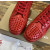 Christian Louboutin Red Full‑Spike Leather High‑Top Sneakers