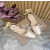 Christian Louboutin Ivory Satin Bow Ankle‑Tie Slingback Ballet Flats
