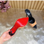Christian Louboutin Fawn‑Spot Pony Hair 100mm Stiletto Heel Mules