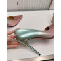 Christian Louboutin Pink‑Mint Gradient Patent 85mm Stiletto Heel Pointed‑Toe Pumps
