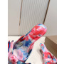 Christian Louboutin Floral‑Print Satin Bow 55mm Pointed‑Toe Mule Heels