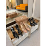 Christian Louboutin Black Leather Spiked Crisscross Strap Pointed‑Toe High‑Heel Pumps