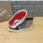 Christian Louboutin Graffiti Print 20mm High‑Top Men’s Sneakers