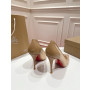 Christian Louboutin Nude Mesh Pearl Crystal 100mm Stiletto Heel Pumps