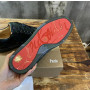 Christian Louboutin Green Camouflage Gunmetal‑Spiked Low‑Top Sneakers