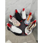 Christian Louboutin Multicolor Bubble‑Sole Lace‑Up Chunky Sneakers Red Lining