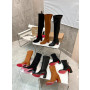 Christian Louboutin Black Stretch Leather 85mm heel Block‑Heel Over‑The‑Knee Boots