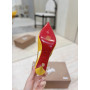 Christian Louboutin Yellow Patent Pointed‑Toe Slingback Stiletto Heel Pumps