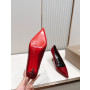 Christian Louboutin Red Patent Leather 100mm Stiletto Heel Pointed‑Toe Pumps