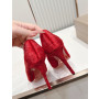 Christian Louboutin Red Glitter Velour 120mm Stiletto Heel So Kate Pumps