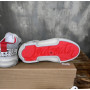 Christian Louboutin Silver Glitter Crystal Spiked Low‑Top Sneakers